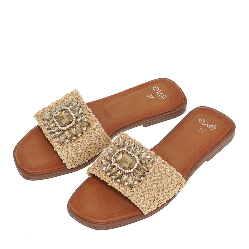 Γυναικείο σανδάλι σε μπέζ χρώμα EXE  U421Α76014Α0  Collection SS2025
