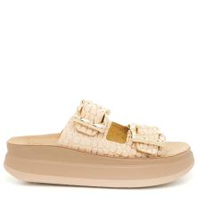 Γυναικείο δερμάτινο  σανδάλι  Fantasy Sandals  S1111 ΒΑΜΒΟΟ RΟSΕGΟLD CRΟCΟ
