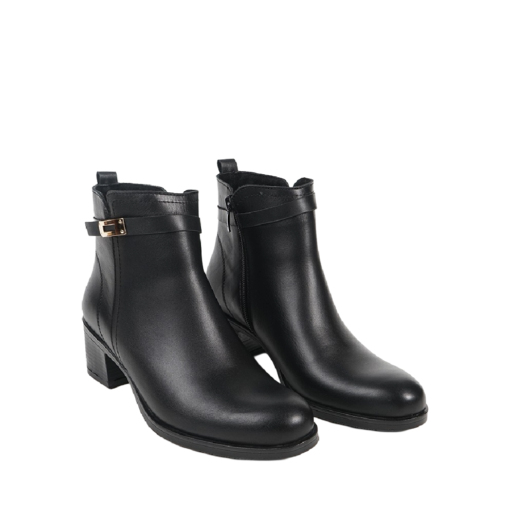 Γυναικείο δερμάτινο μποτάκι σε μαύρο χρώμα Ragazza 0361 Collection FW 2025