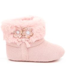 Παπούτσια γουνάκι νεογέννητο κορίτσι ροζ Mayoral 12-09567-039