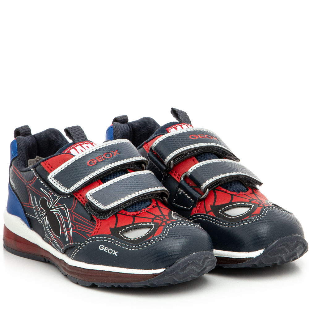 Sneaker για αγόρι φωτάκια Spiderman Geox Β2684Α 0CΕ54 C0735