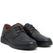 Ανδρικό παπούτσι δέρμα  κορδόνι μαύρο Il Mondo Comfort 381-P-1