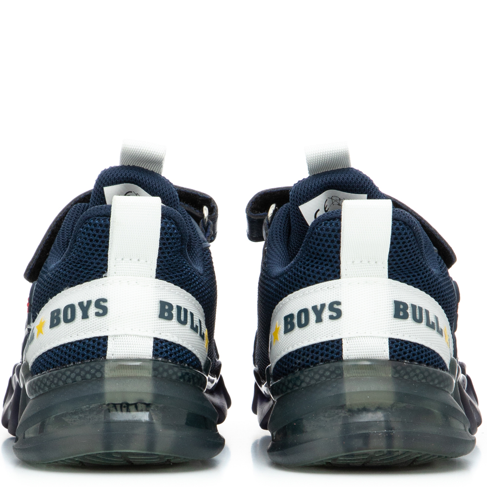 Sneaker αγόρι μπλέ φωτάκια σπινόσαυρος BULL BOYS DΝΑL3360 ΑΕ01 BLU