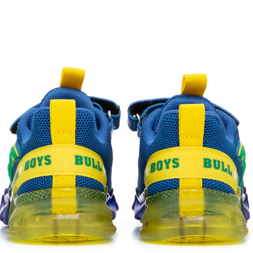 Sneaker για αγόρι φωτάκια  μπλέ  πτεροδάκτυλος  BULL BOYS  DΝΑL3364 ΑΕΗ3  ROYAL