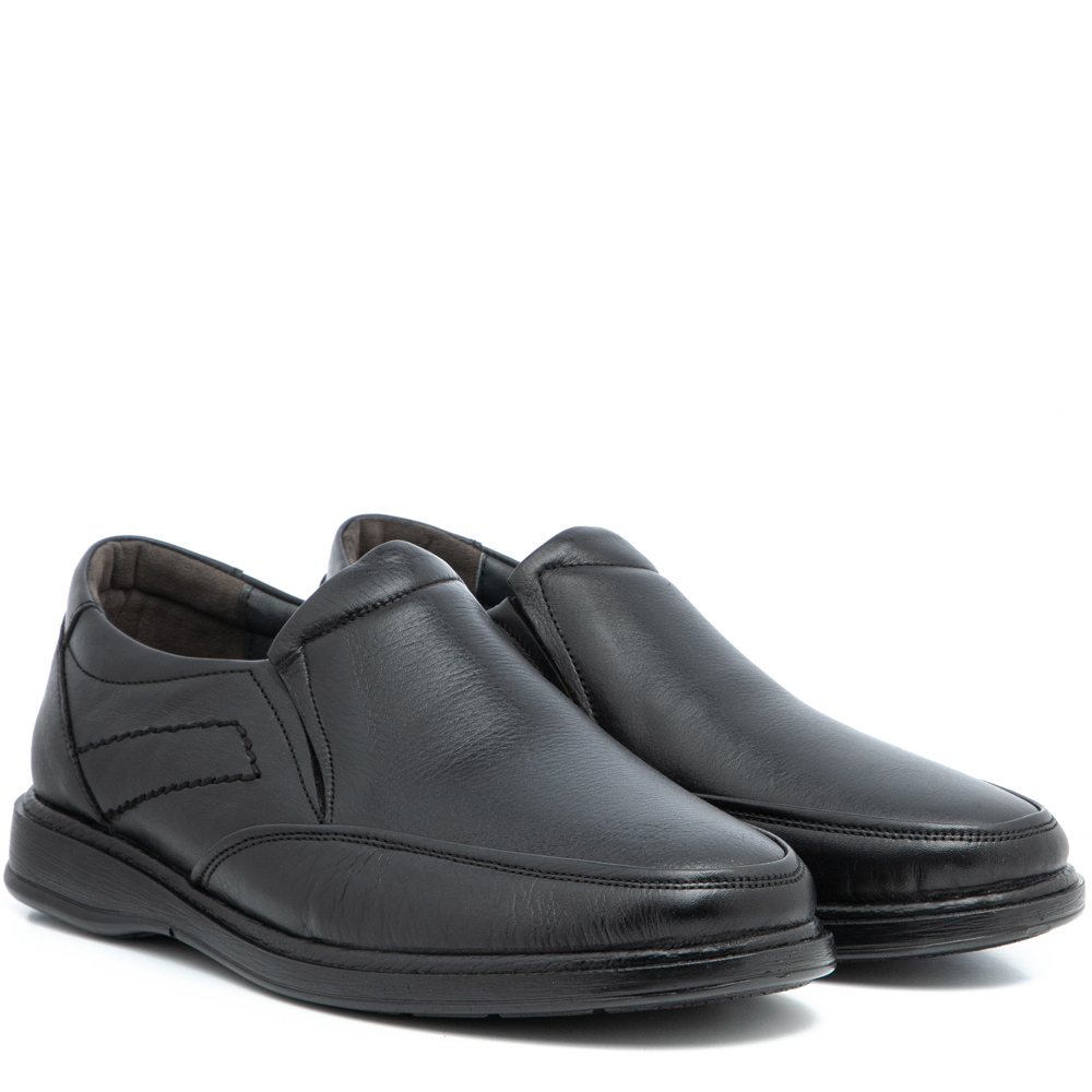Ανδρικό μοκασίνι δέρμα μαύρο  Antonello  56.W299-301