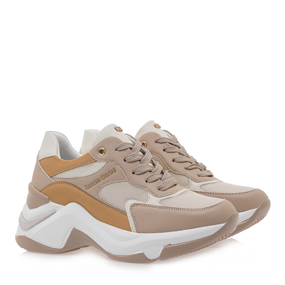 Sneaker για γυναίκα μπέζ κάμελ Renato Garini  Q119R2123206
