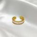 Δαχτυλίδι Επιχρυσωμένο 18Κ Ανοιγόμενο Με Ζιργκόν “Baguette Crystal” 37001-18 Aventis Jewelry-0