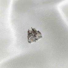 Σκουλαρίκια Επιμεταλλωμένα Με Ρόδιο “Καρφωτά Με Ζιργκόν 9mm”4700109-21 Aventis Jewelry 2