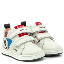 Sneaker για αγόρι άσπρο δέρμα Mickey Geox  Β364DΒ 00085 C0653 2
