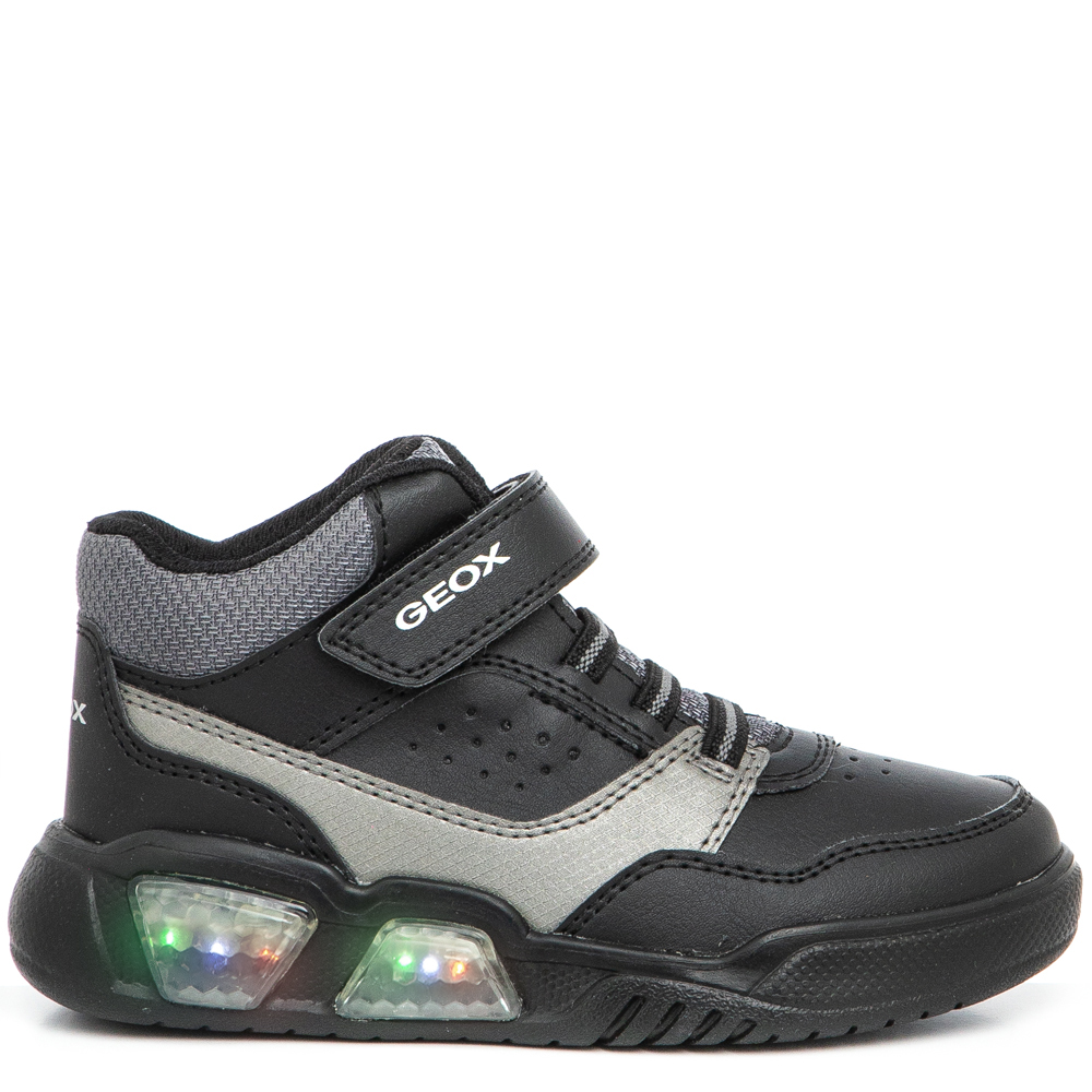 Μποτάκι Sneaker μαύρο φωτάκια Geox J36GVΒ 05411 C0005