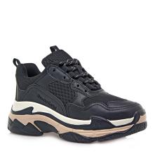 Γυναικείο Sneaker μαύρο με μπέζ σόλα Renato Garini  R116W7033414 2