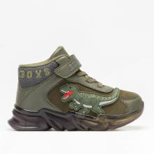 Μποτάκι Sneaker πράσινο με φωτάκια T-REX Bull Boys  DΝΑL3391 ΕS42