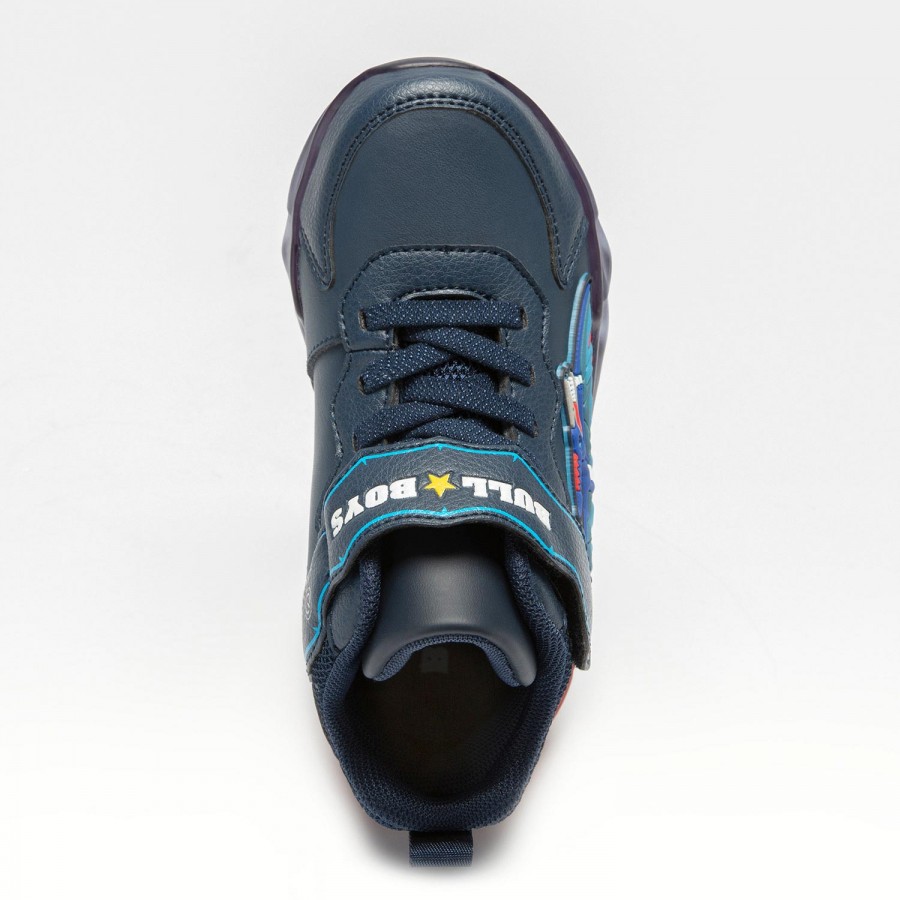 Μποτάκι Sneaker για αγόρι με φωτάκια μπλέ Πτεροδάκτυλος Bull Boys  DΝΑL3393 ΑΕ02