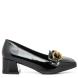 Γυναικεία γόβα μαύρο λουστρίνι Adams Shoes  1-848-23505-29-0
