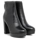 Γυναικείο ημίμποτο μαύρο χρώμα Adams Shoes  1-826-23506-29-1