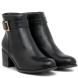 Γυναικείο μποτάκι σε μαύρο χρώμα Adams Shoes  1-844-23507-29-1