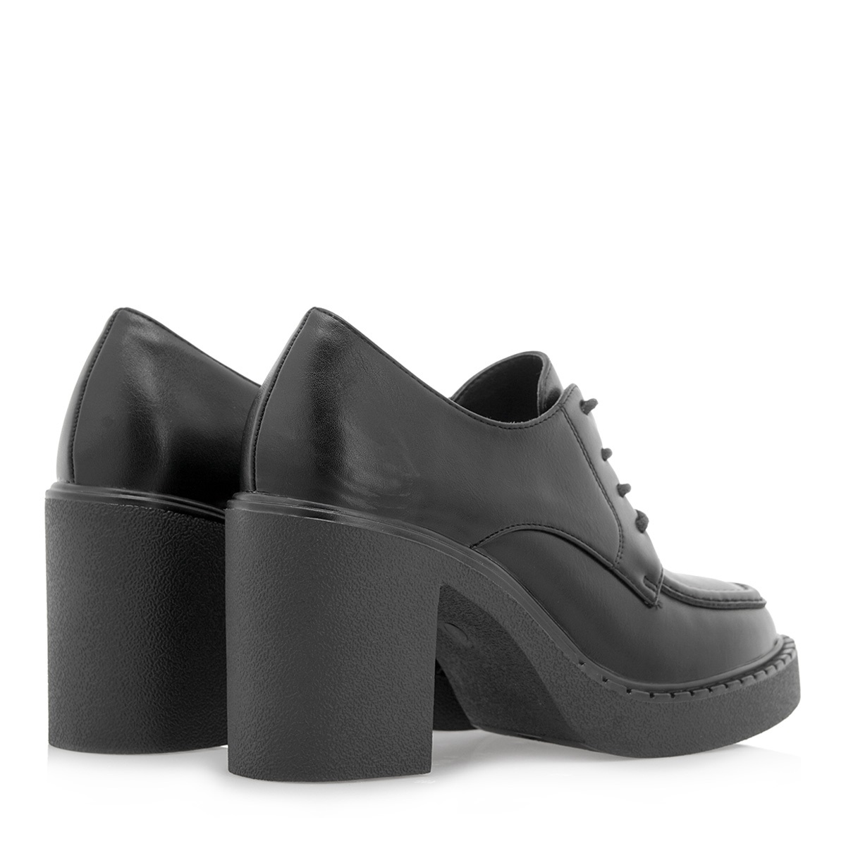 Γυναικείο loafer με τακούνι σε μαύρο χρώμα EXE  R154R1525001