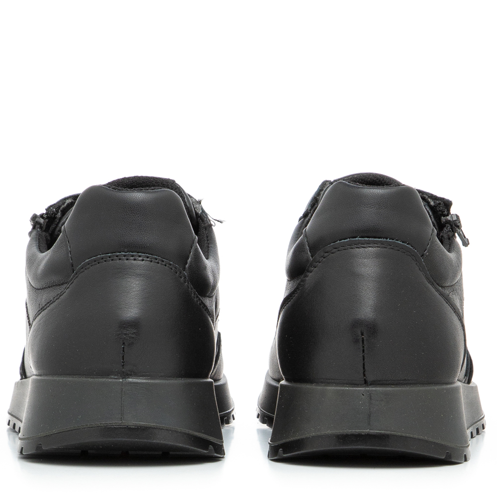 Ανδρικό αντομικό sneaker δέρμα σε μαύρο χρώμα IMAC  ΙΜΑ/452380