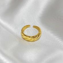 Δαχτυλίδι Επιχρυσωμένο 18Κ Ανοιγόμενο “Κρουασάν” Aventis jewelry