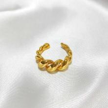 Δαχτυλίδι Επιχρυσωμένο 18Κ Ανοιγόμενο “Κρουασάν” Αventis jewelry 2