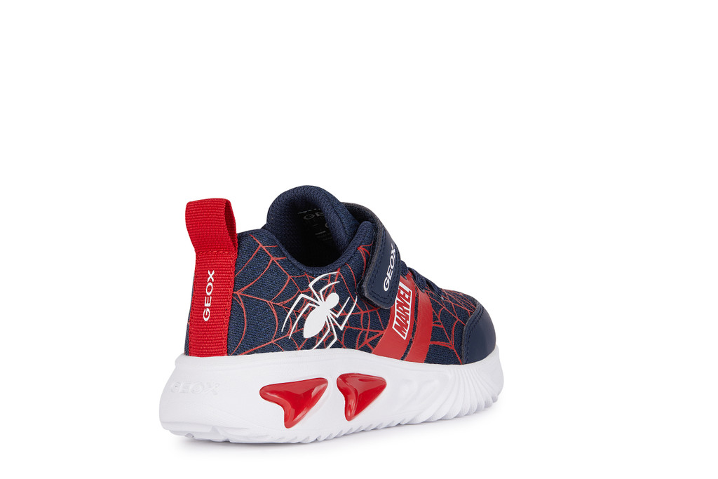 Sneakers  για αγόρι J Assister Spiderman Ανατομικά με Φωτάκια Navy Μπλε J45DΖD 01454 C4244 Collection SS 2024