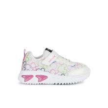 Sneaker για κορίτσι με φωτάκια σε λευκό χρώμα Minnie  Geox  J45Ε9D 09LΗΗ C0653