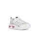 Sneaker για κορίτσι με φωτάκια σε λευκό χρώμα Minnie Geox  J45Ε9D 09LΗΗ C0653 Collection SS 2024-1