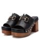 Carmela Footwear Δερμάτινα Mules με Χοντρό Ψηλό Τακούνι σε Μαύρο Χρώμα  161479 Collection SS 2024-3