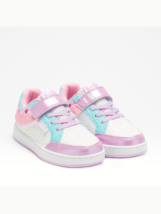Sneaker για κορίτσι ι Lelli Kelly FRANGETTA MIX LKAA8090 BILI BIANCO LILLA  Collection SS 2024