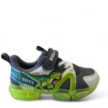 Sneaker Bull Boys για αγόρι  με φωτάκια σε γκρί χρώμα  DΝΑL4500 GR01  Collection SS2024