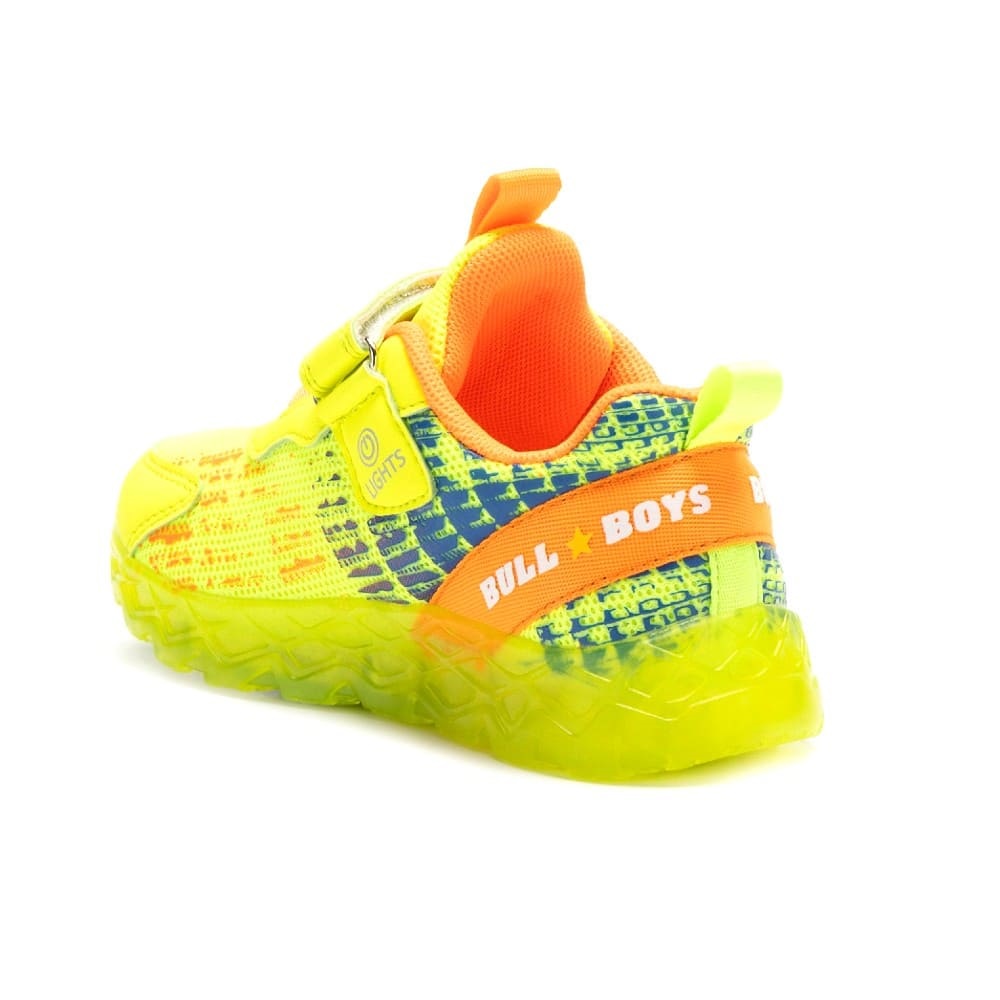 Bull Boys  ανατομικό sneaker για αγόρι  με φωτάκια  κίτρινο DNAL4504 GI93  Collection SS2024