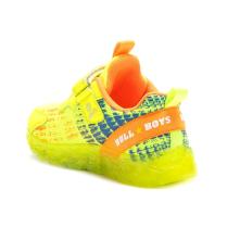 Bull Boys  ανατομικό sneaker για αγόρι  με φωτάκια  κίτρινο DNAL4504 GI93  Collection SS2024 2
