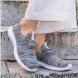 Γυναικείο slip on sneaker σε γκρί χρώμα Il Mondo Comfort  ΤR101206-3