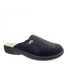 Γυναικεία παντόφλα υφασμάτινη σε μαύρο χρώμα Adams Shoes  1-381-24003-29 2