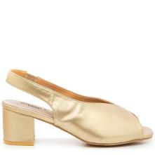 Γυναικείο πέδιλο Peep toe σε χρυσό χρώμα Adams Shoes  1-907-24002-29