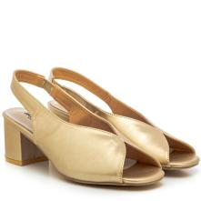 Γυναικείο πέδιλο Peep toe σε χρυσό χρώμα Adams Shoes  1-907-24002-29 2
