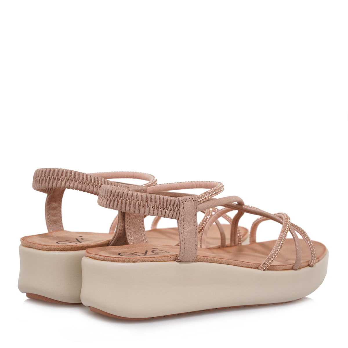 Γυναικείο flat platform rosegold EXE  S489Q9913Ε95