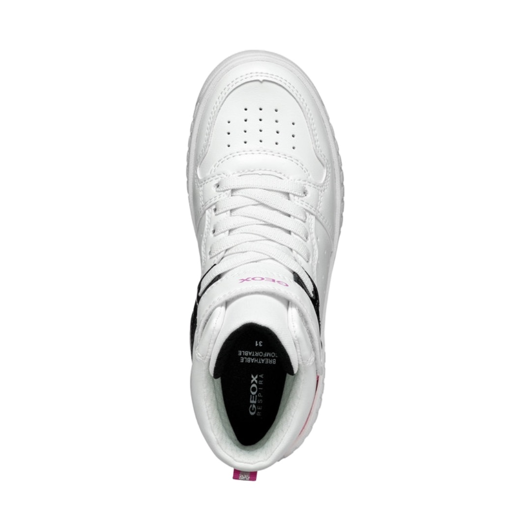 Μποτάκι  sneaker για αγόρι σε ασπρο χρώμα Geox  J46DVB0BCKCC1Z8D Collectio FW2024