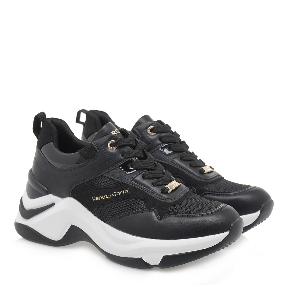 Γυναικείο sneaker σε μαύρο χρώμα Renato Garini T119R164418X Collection FW2024