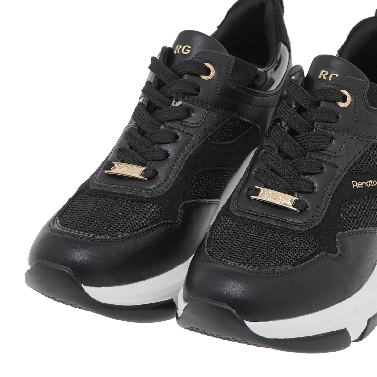 Γυναικείο sneaker σε μαύρο χρώμα Renato Garini T119R164418X Collection FW2024