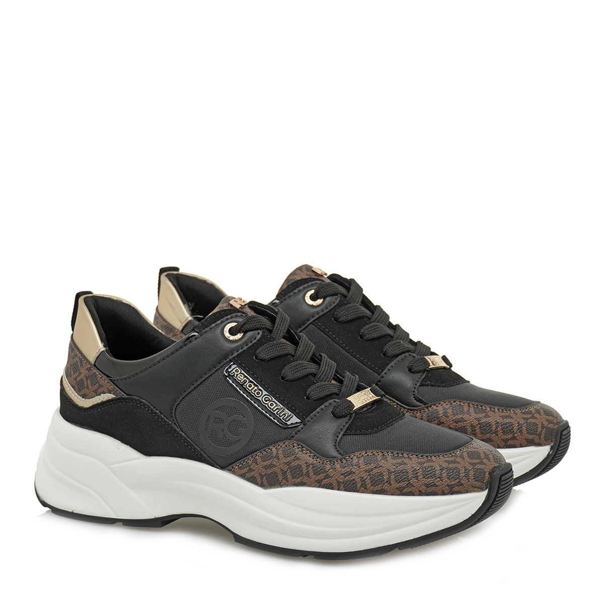 Γυναικείο sneaker σε μάυρο χρώμα Renato Garini  Τ119R6642Κ72 Collection FW2024