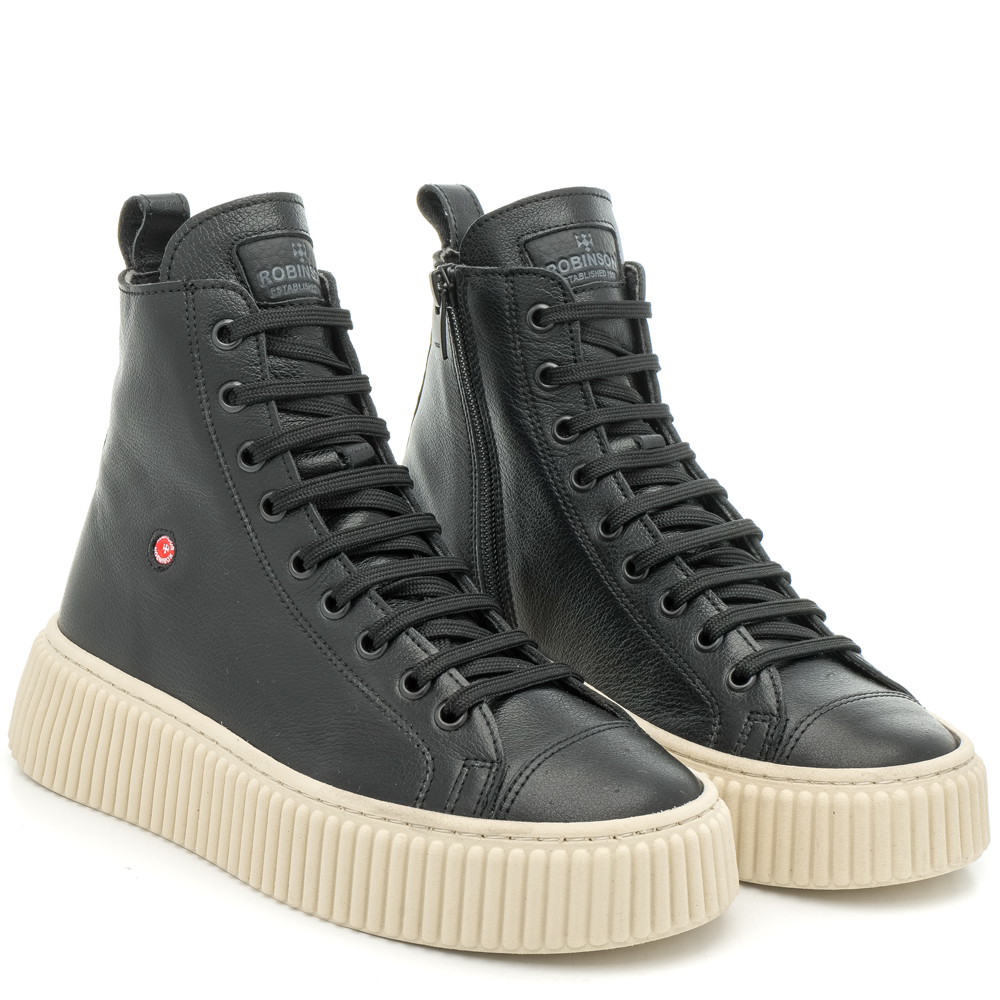 Γυναικείο μποτάκι Sneaker σε μαύρο χρώμα Robinson 109948 Collection FW2024 Collection FW2024