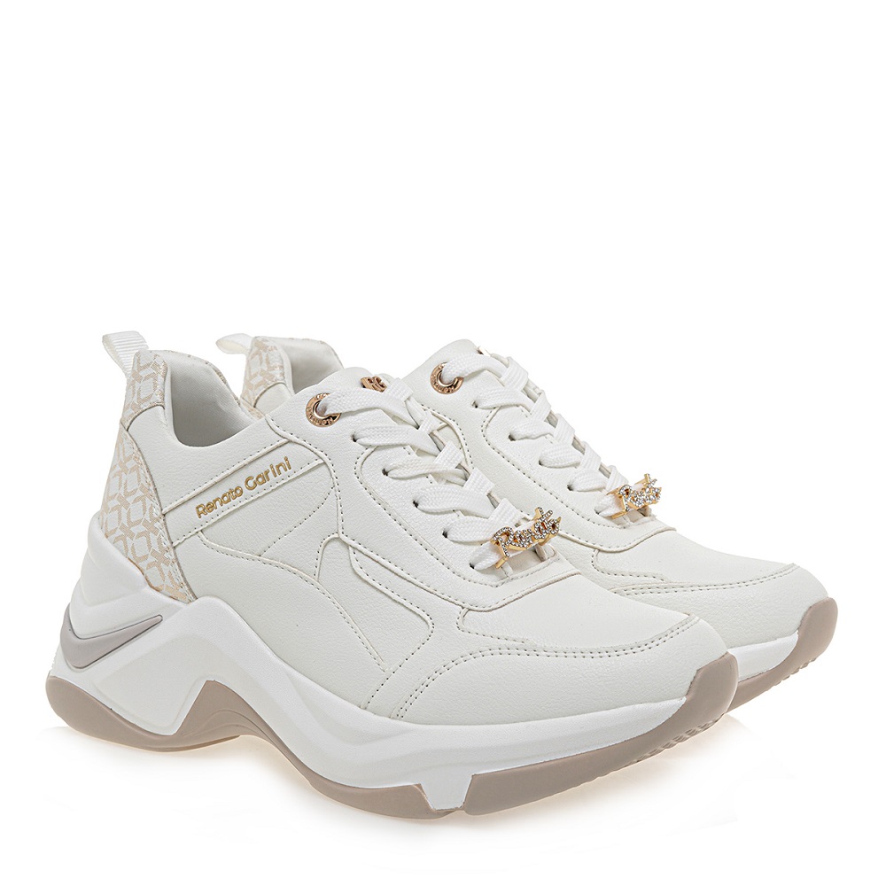 Γυναικείο sneaker σε άσπρο χρώμα Renato Garini  U119R34042C1  Collection SS2025