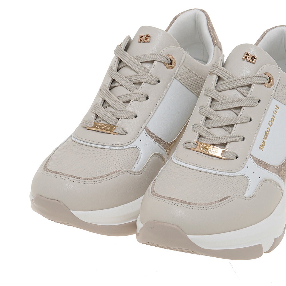 Γυναικείο sneaker σε off white/μπέζ χρώμα Renato Garini  U119R162471Ζ   Collection SS2025