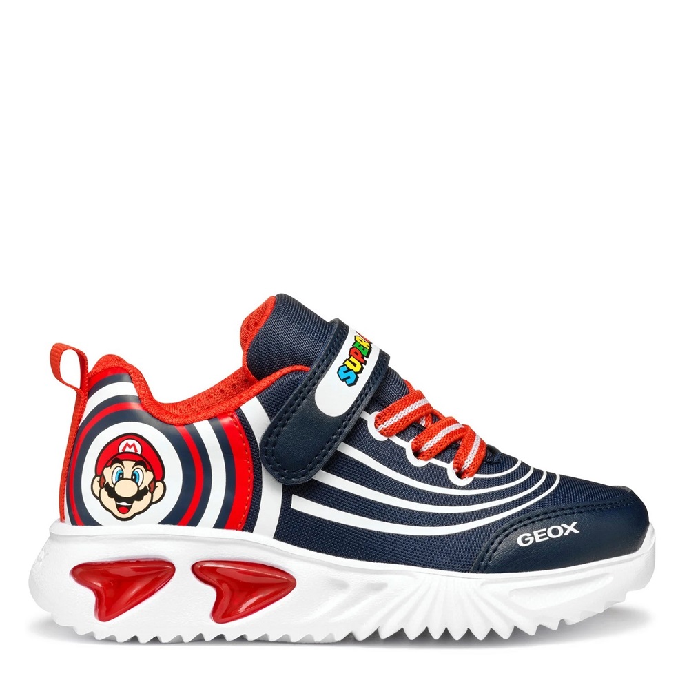 Αθλητικό sneaker σε μπλέ χρώμα με φωτάκια Super Mario Geox  J55DΖΒ 02Α54 C0735  Collection SS 2025