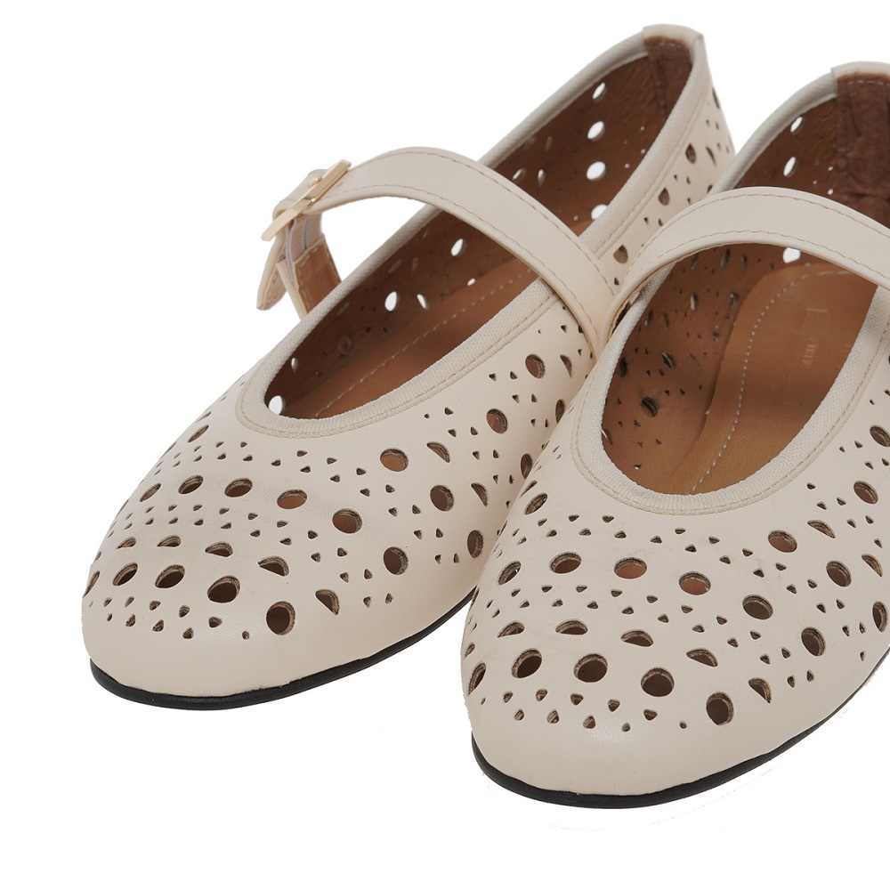 Γυναικείο Mary Jane σε off white χρώμα MOI ATHENS  U128Β0081411