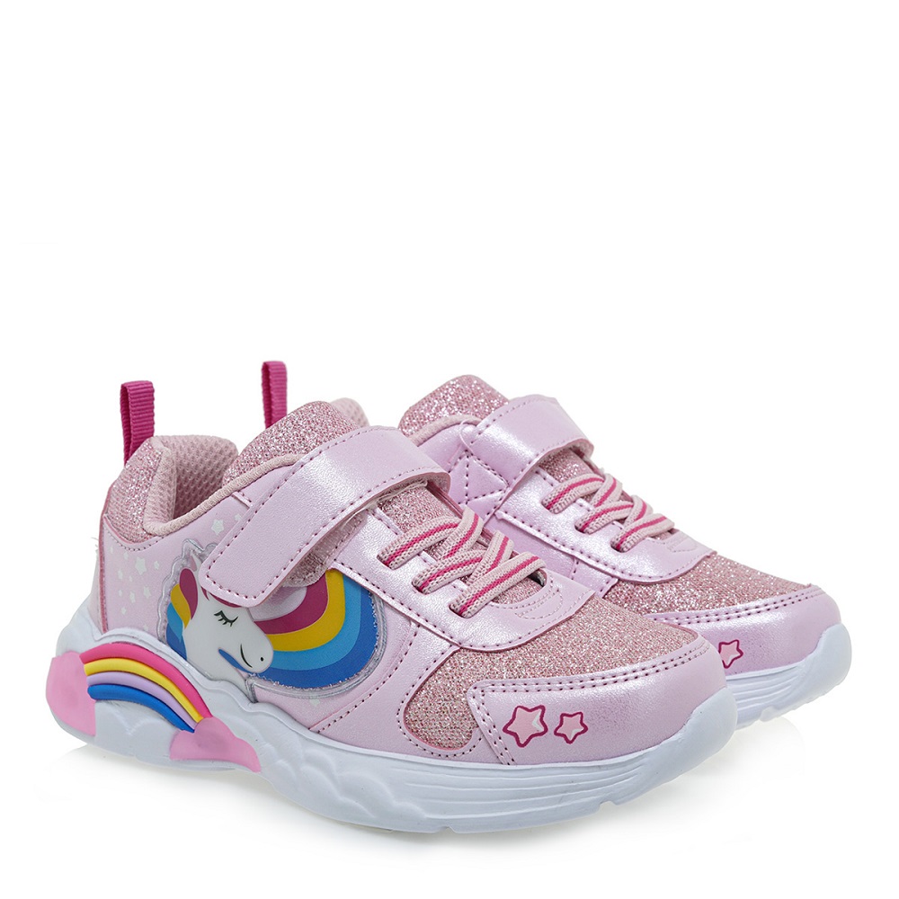 Sneakers για κορίτσι σε ροζ χρώμα μονόκερος  EXE Kids  UΑ29Ε4122890  Collection SS 2025