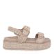 Γυναικείο πέδιλο flatform σε μπέζ ψάθα  EXE  U420Α2523284  Collection SS2025-0