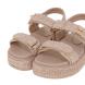 Γυναικείο πέδιλο flatform σε μπέζ ψάθα  EXE  U420Α2523284  Collection SS2025-3