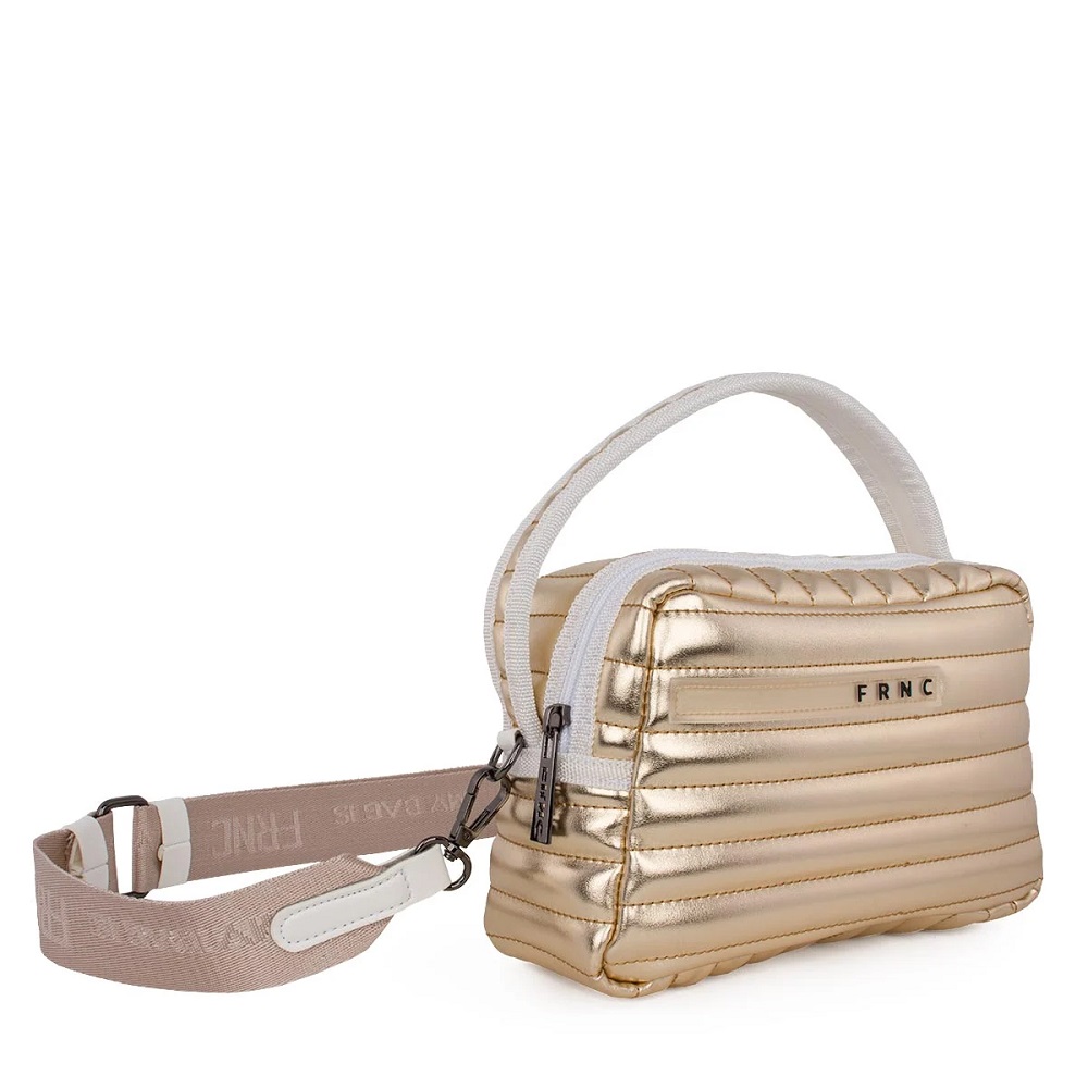 Γυναικεία τσάντα crossbody,χιαστί,ώμου σε χρυσό χρώμα FRNC 4630 ORO  Collection SS2025